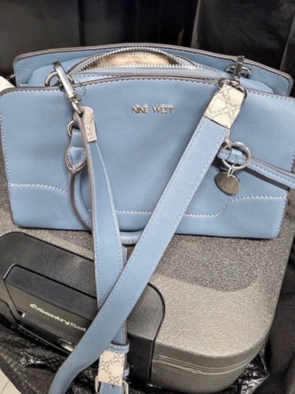 Nine West Blue Shoulder Bag with Wristlet